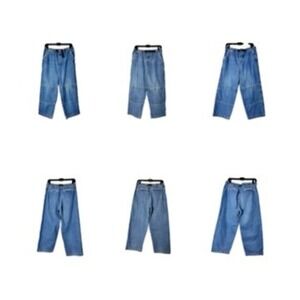 Lands End Boys Jeans Lot of 3 Husky XXL 20H Denim Elastic Waist Reinforced Knees